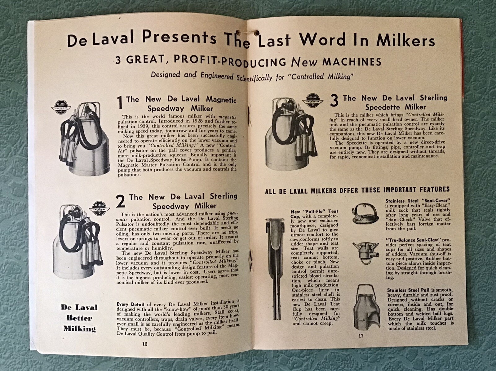 1950 DELAVAL Almanac Yearbook Weather Farm Dairy Agriculture JOHN DEERE SALES
