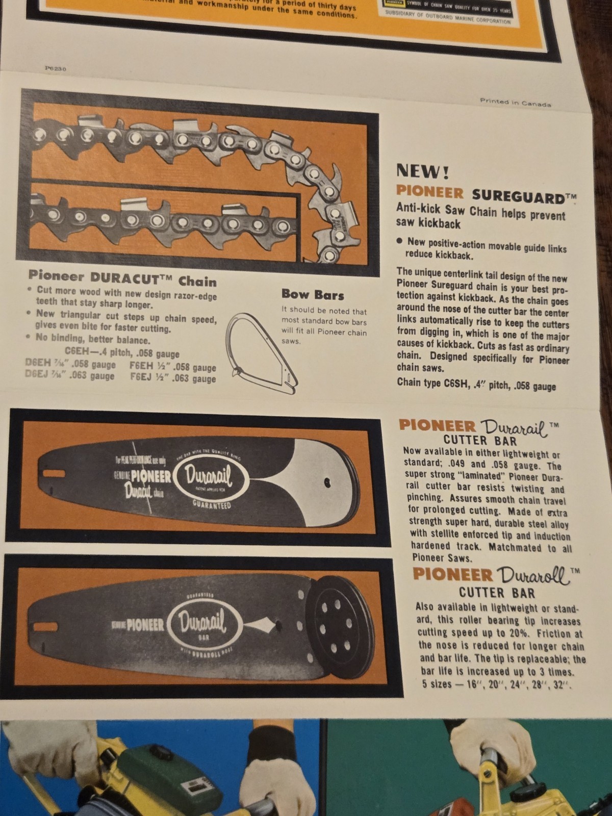 Vintage 1960&rsquo;s OMC Made Pioneer Chainsaw Brochure For 11-20 & 11-50 « Wildcats »