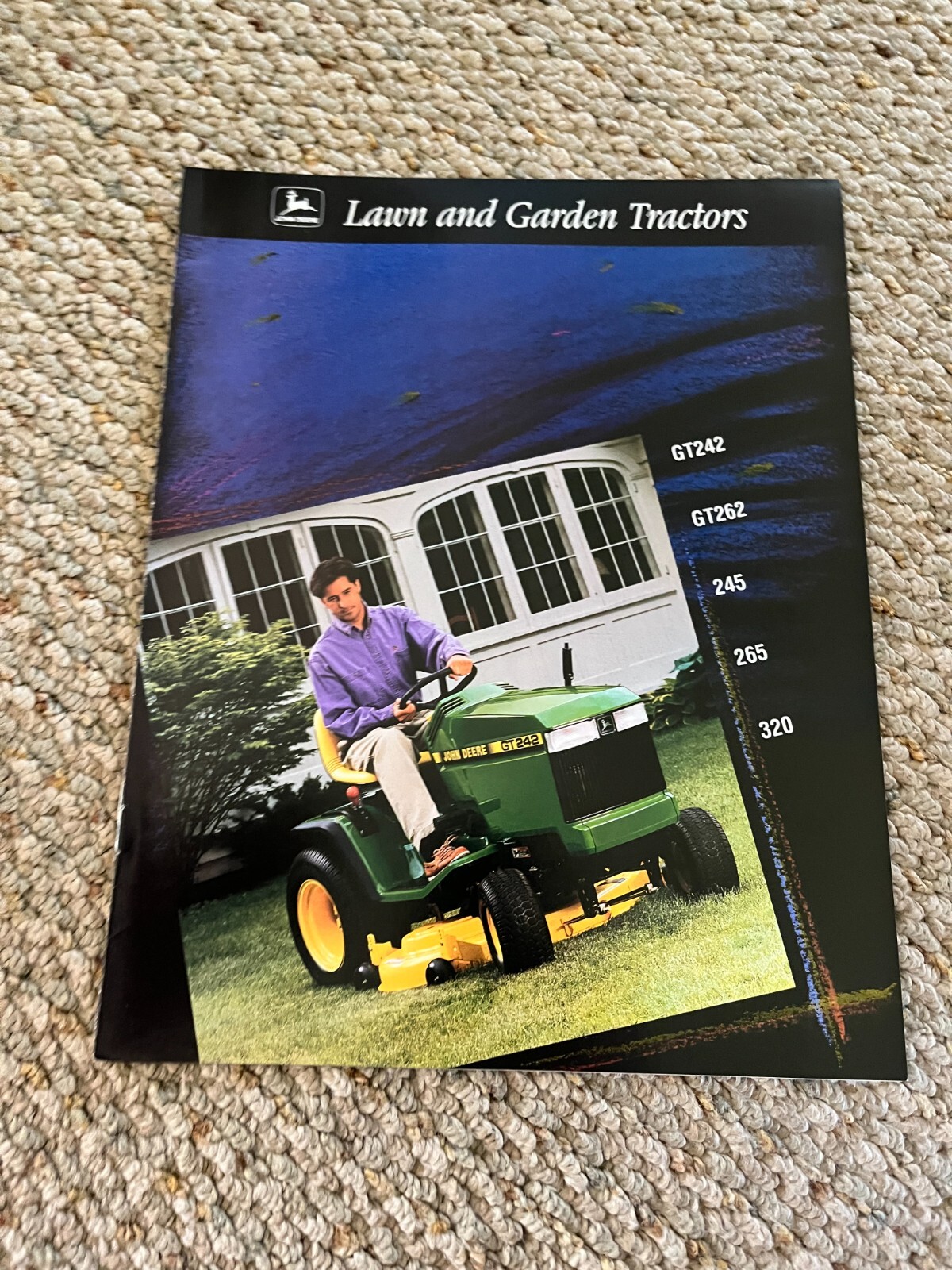 John Deere GT242 GT262 245 265 320 Lawn & Garden Tractor For 1994 Brochure FCCA
