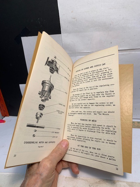 « NICE » 1956 INSTRUCTION MANUAL DE LAVAL No. 9 JUNIOR ELECTRO CREAM SEPARATOR