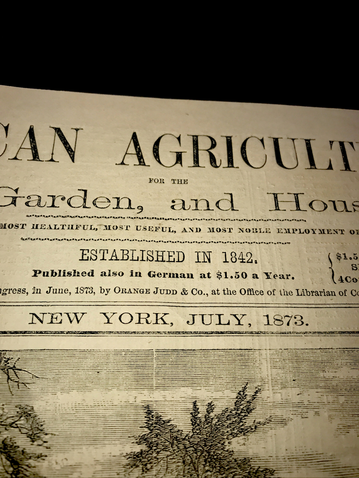 1873 ROAD MENDING Farm Engraving Advertising 8×11