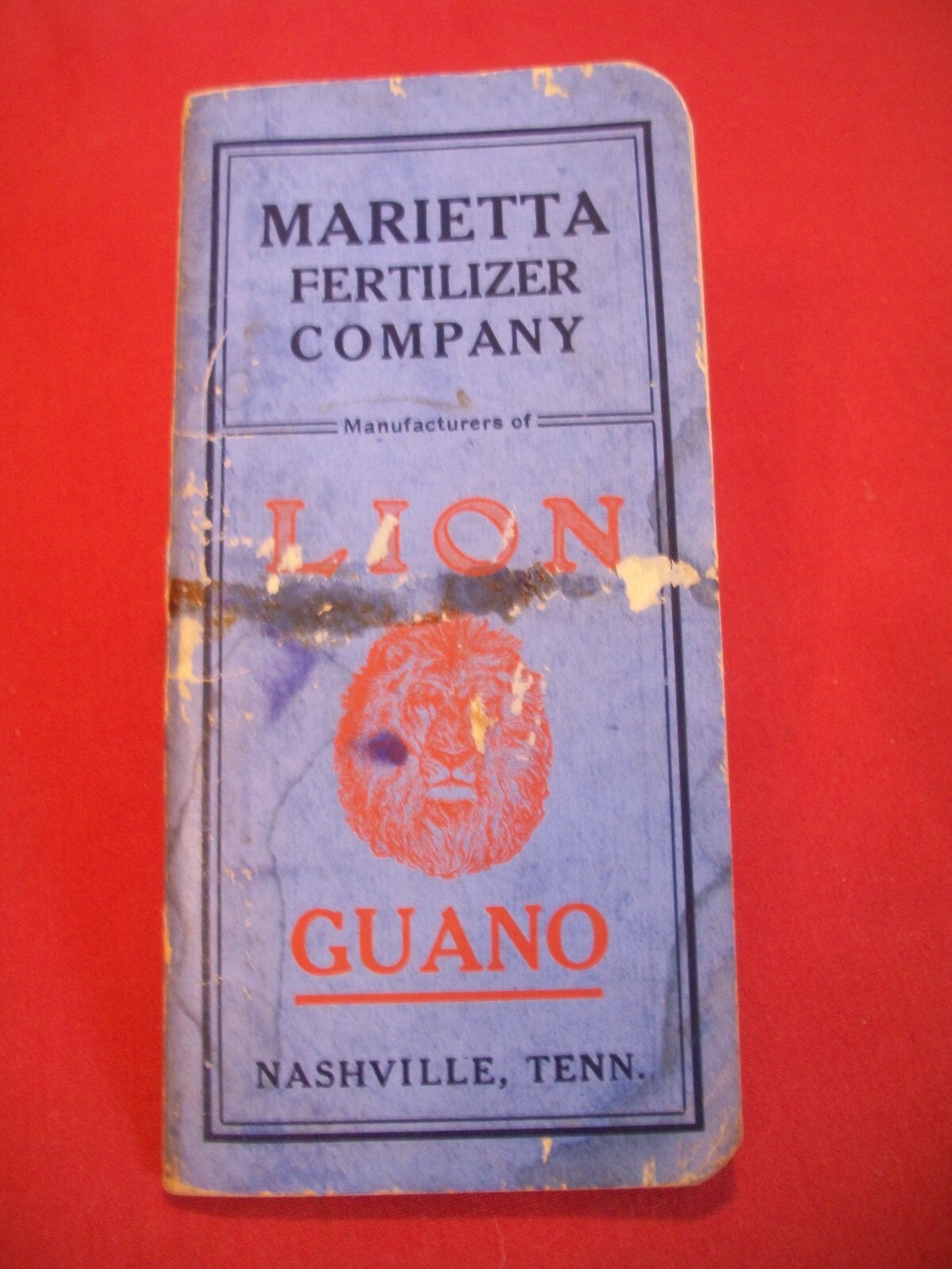 1916-1917 Marietta Fertilizer Co. Guano Memo Note Book