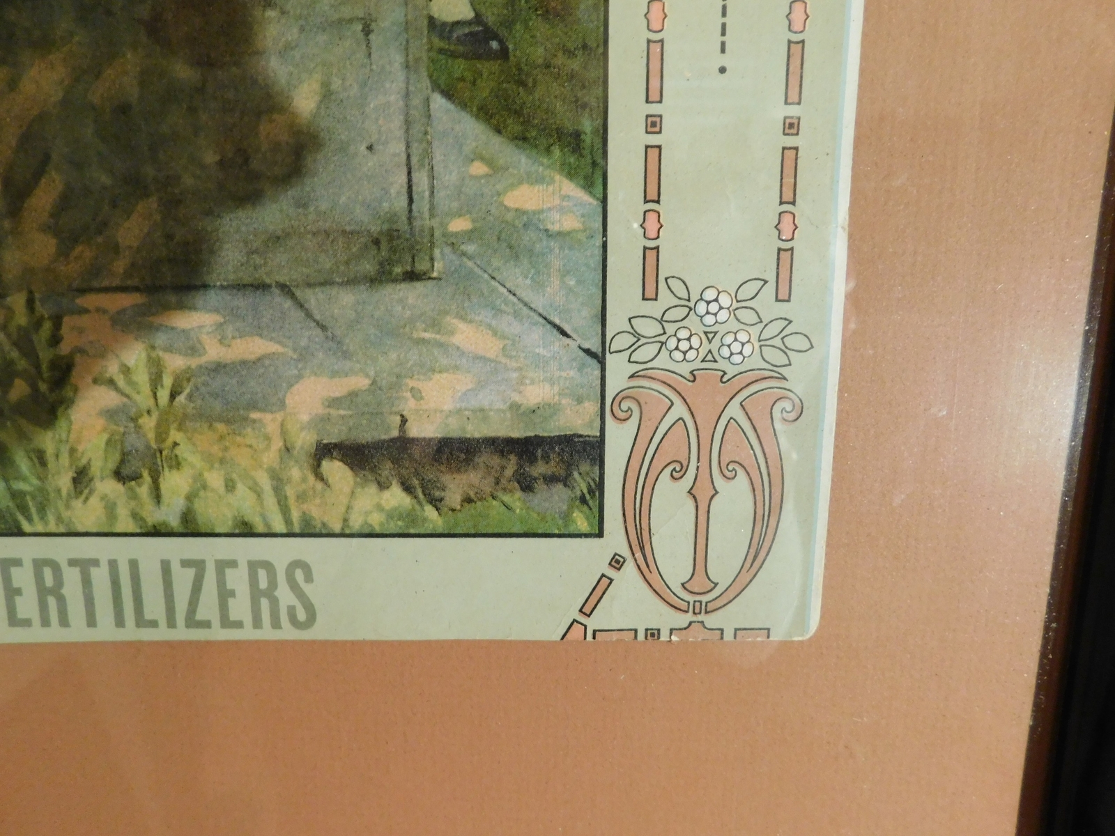 Vintage Bradley&rsquo;s Magazine Fertilizer Advertising Poster Framed