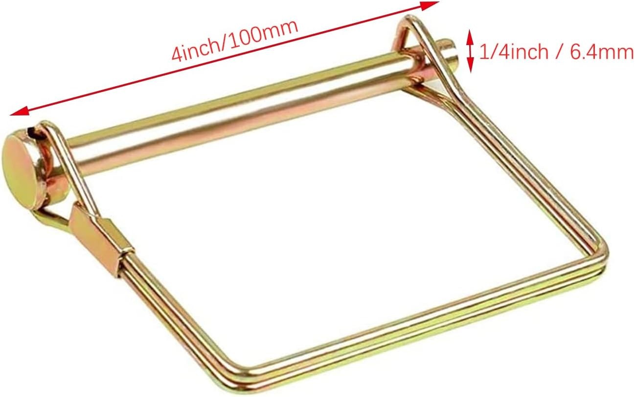 10 Pack 1/4×4 Inch Trailer Coupler Pin Heavy Duty Wire Lock Pin PTO Shaft Loc…
