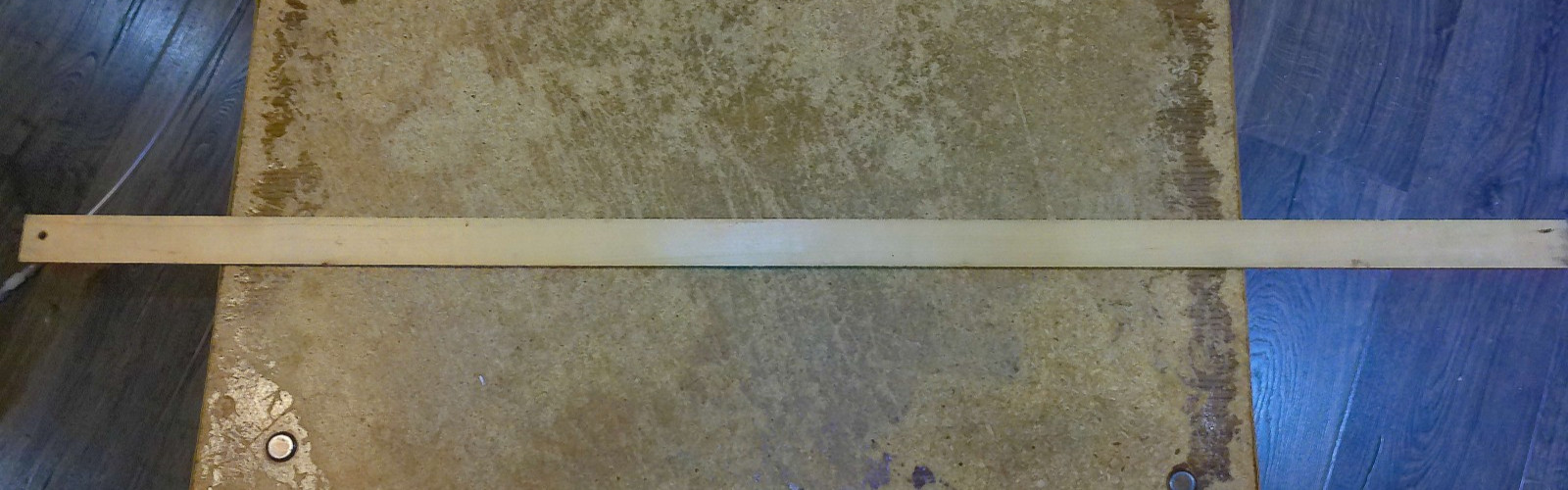 36&Prime; long wood yardstick F.S. cass county service co. virginia,il. used