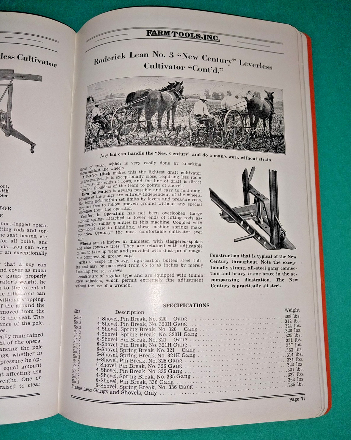 Circa 1939 Farm Tools Inc. No.61 Catalog 116 Pages