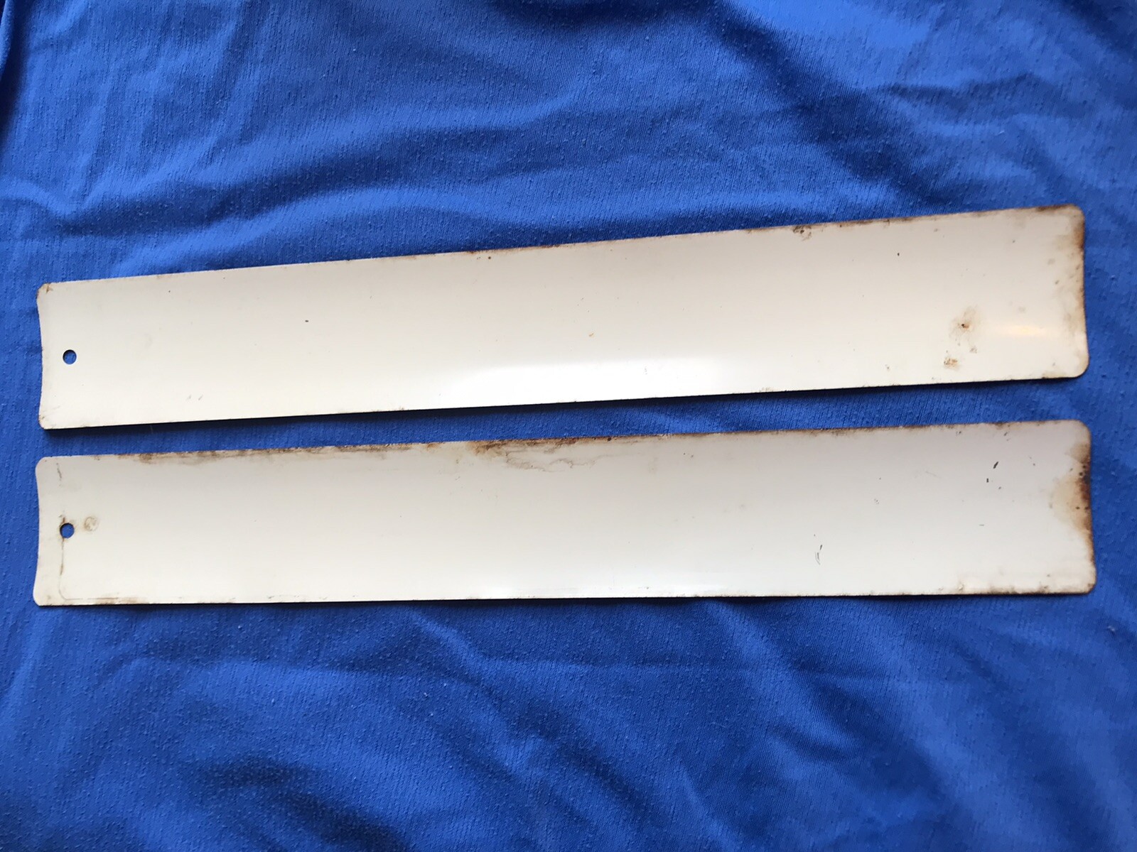 2 Vintage 1950 Metal Ruler w/Calendar Gate City Automobile Detroit Michigan SC