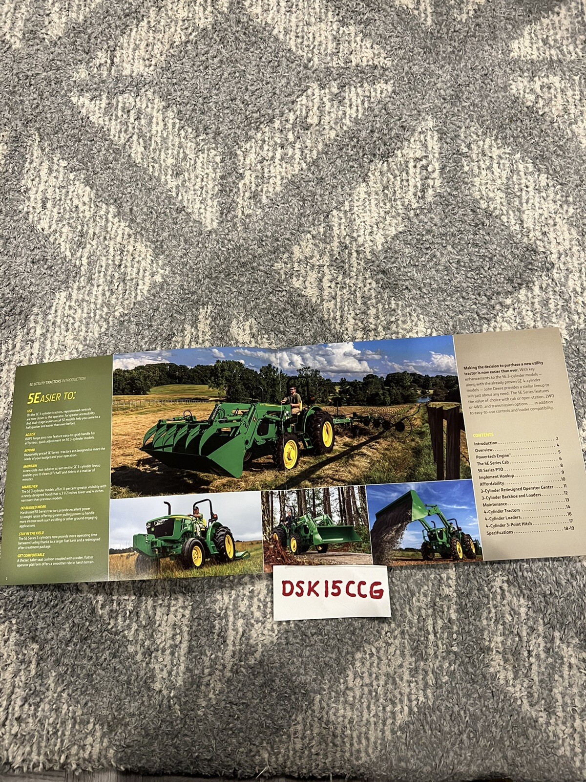 JOHN DEERE 5E UTILITY TRACTOR BROCHURE NEW HARD TO FIND