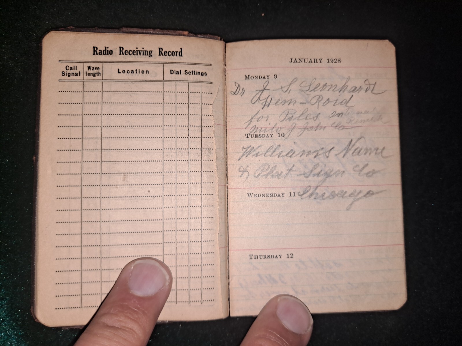 Mack Quality Feeds Notebook Pocket Ledger 1928 / 1929 Hog Cattle Pigs Clinton Ia
