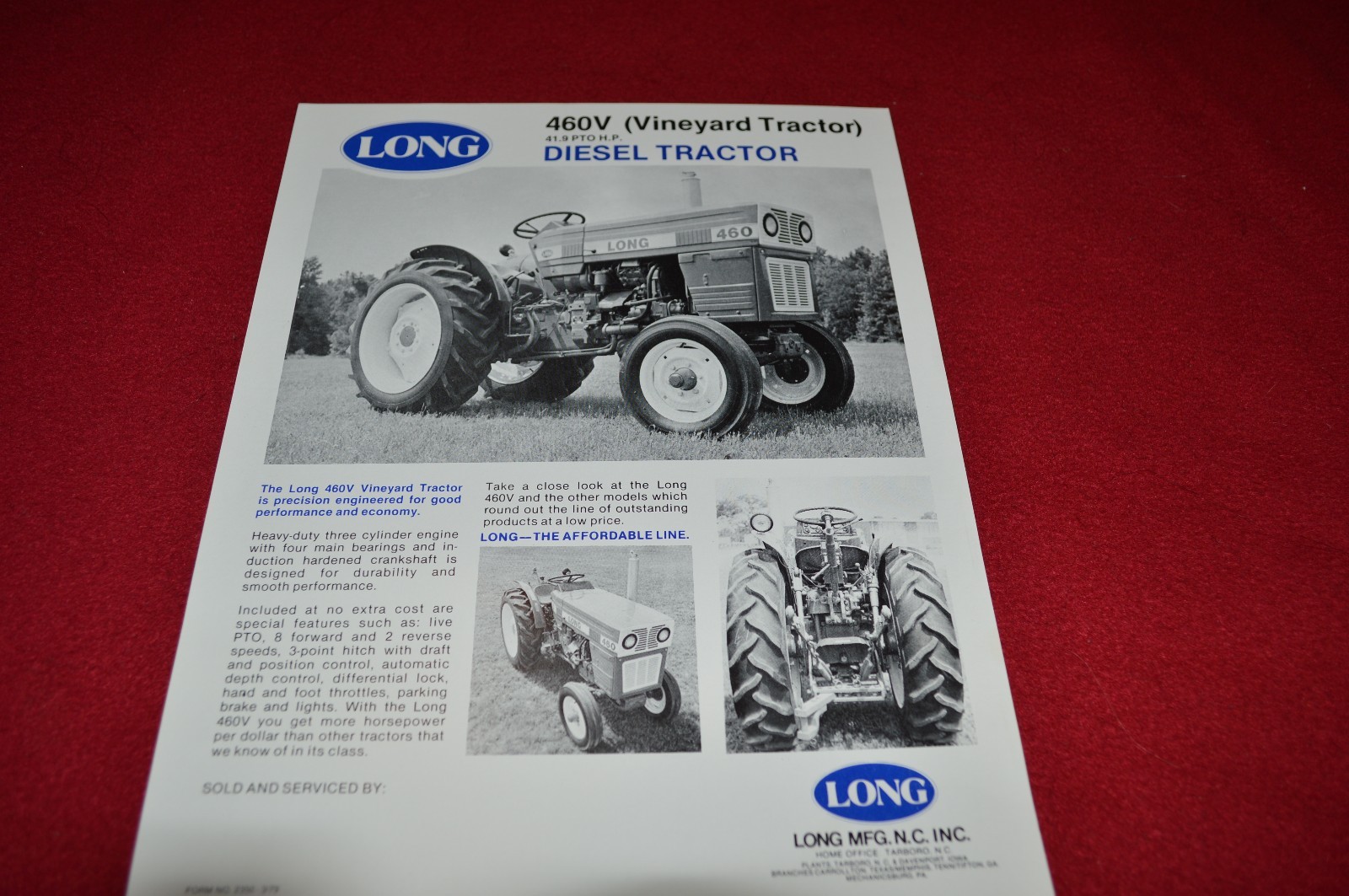 Long 460V Tractor Dealers Brochure 2350 LCOH