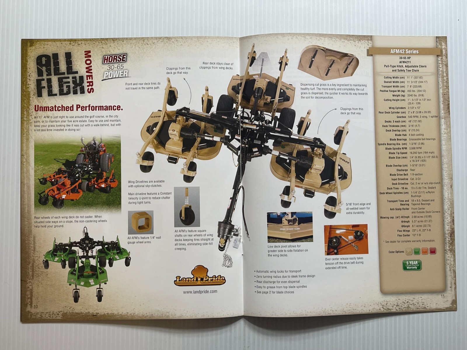 Land Pride – Grooming Mowers Sales Brochure *Original Dated 2011* (15 Pages)