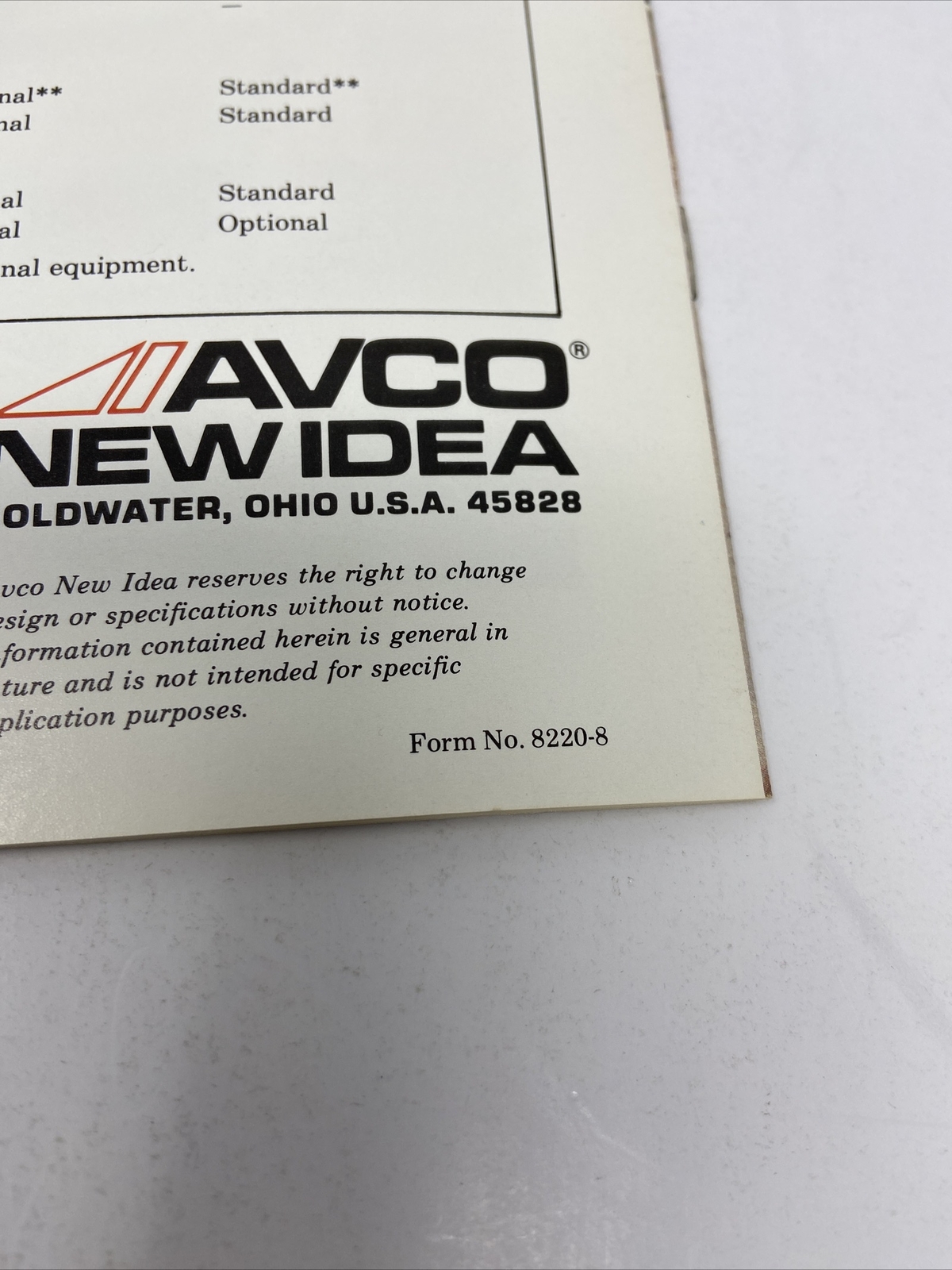 AVCO New Idea Manure Spreaders 350 Series Sales Brochure Vintage Photos Farming