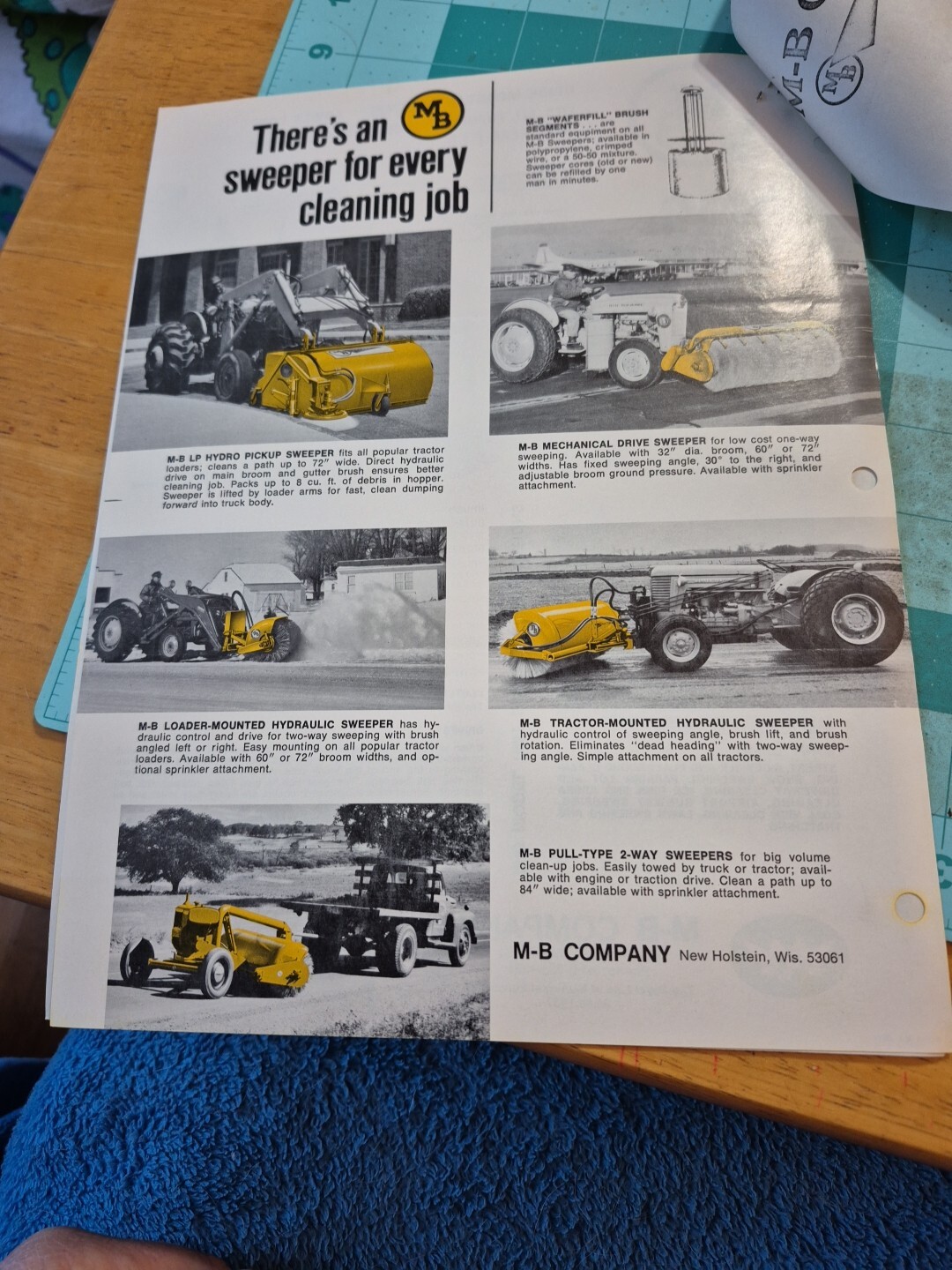 1969 M-B Company Rear Mounted Tractor Sweeper Brochure