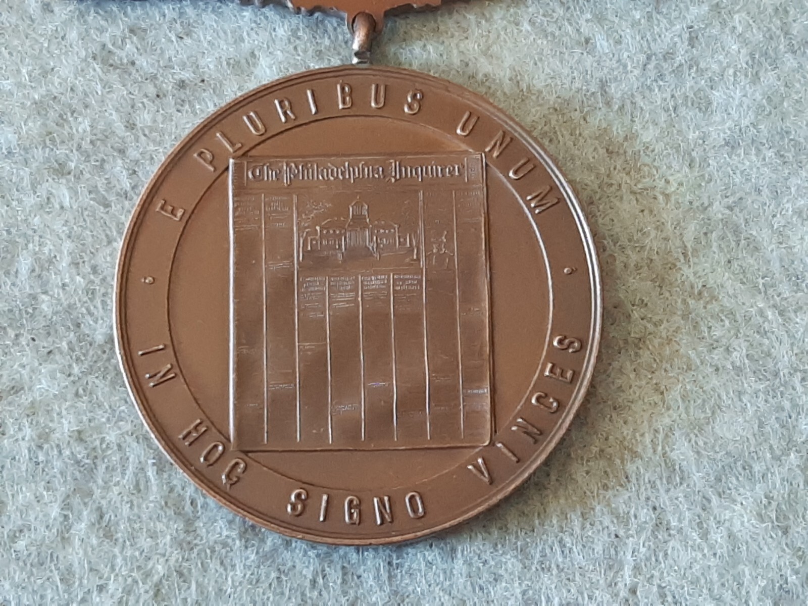 Vintage Champion Medal Best Bird Poultry Chicken Philadelphia Inquirer Award