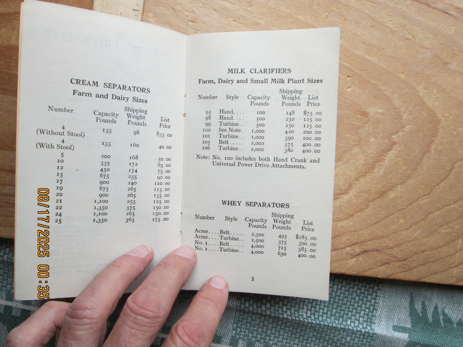 De laval Agents price list cream separator