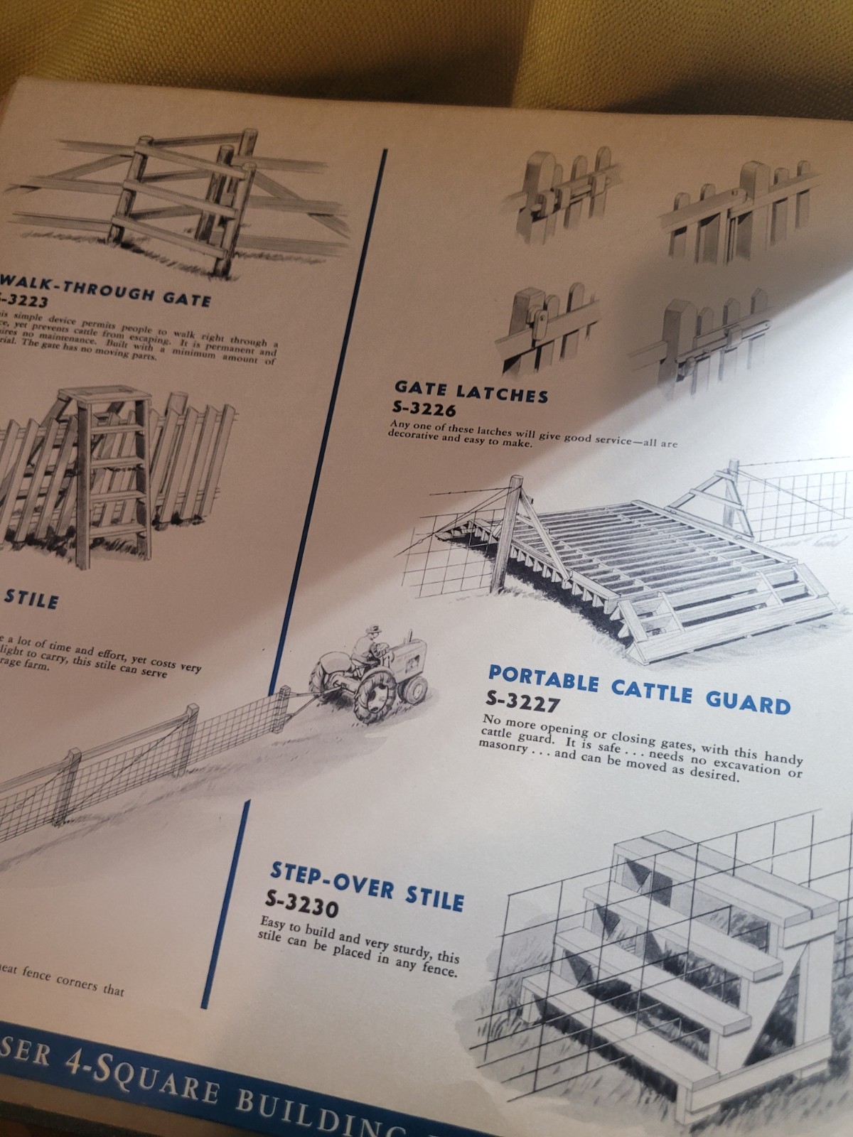 Original WEYERHAEUSER 4 Square Farm Building Service Oblong Book Portfolio