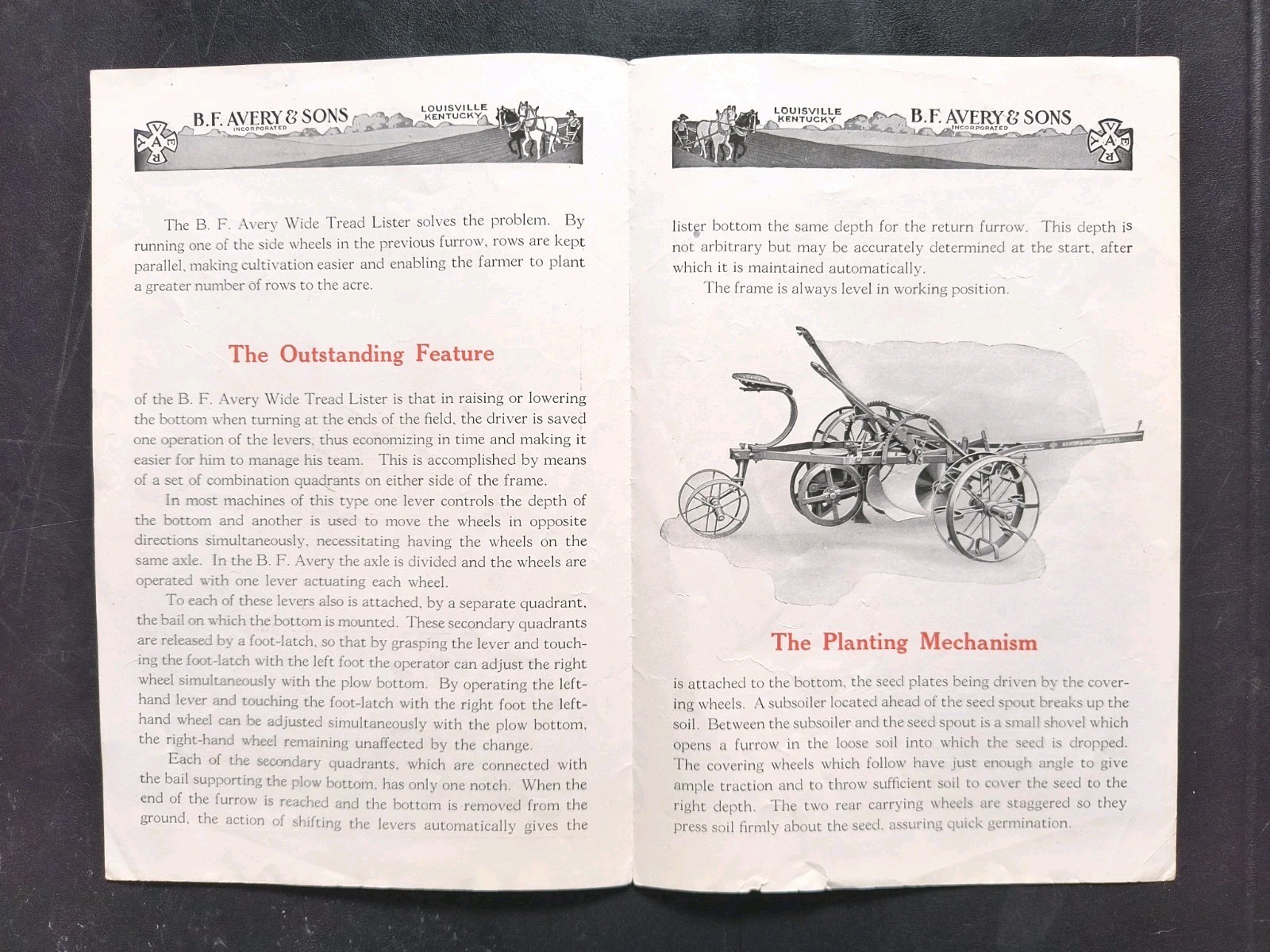 1920s B.F. Avery & Sons Plow And Harvest Co. Dealer Brochure Advertising Catalog