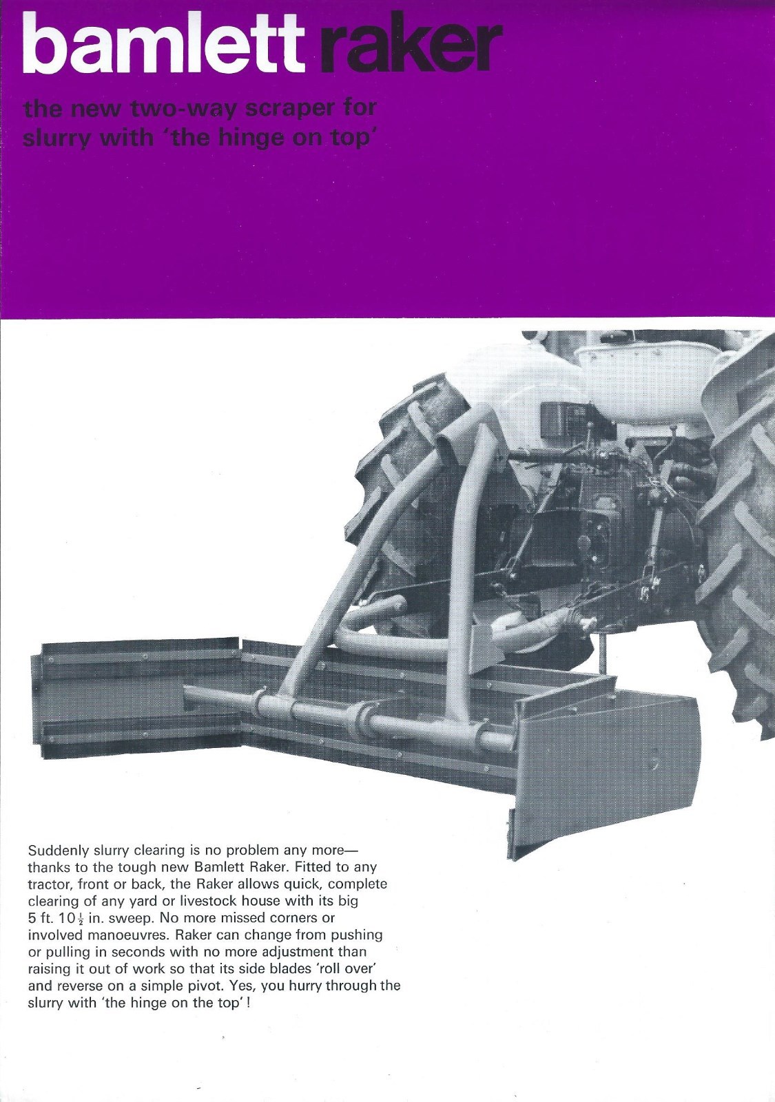 Farm Implement Brochure – Bamlett – Raker – Spreader – c1970 (F4621)