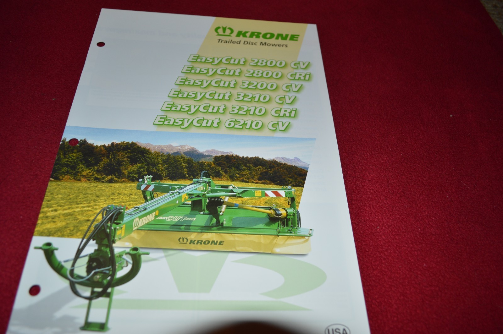 Krone 2800CV 2800CRi 3200CV 3210CV 3200CRi 6210 Easycut Dealers Brochure GDSD2