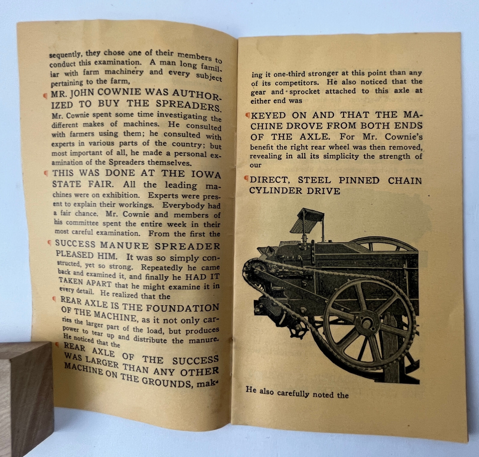 1905 Why The State Iowa Bought Success Manure Spreaders Kemp & Burpee Syracuse