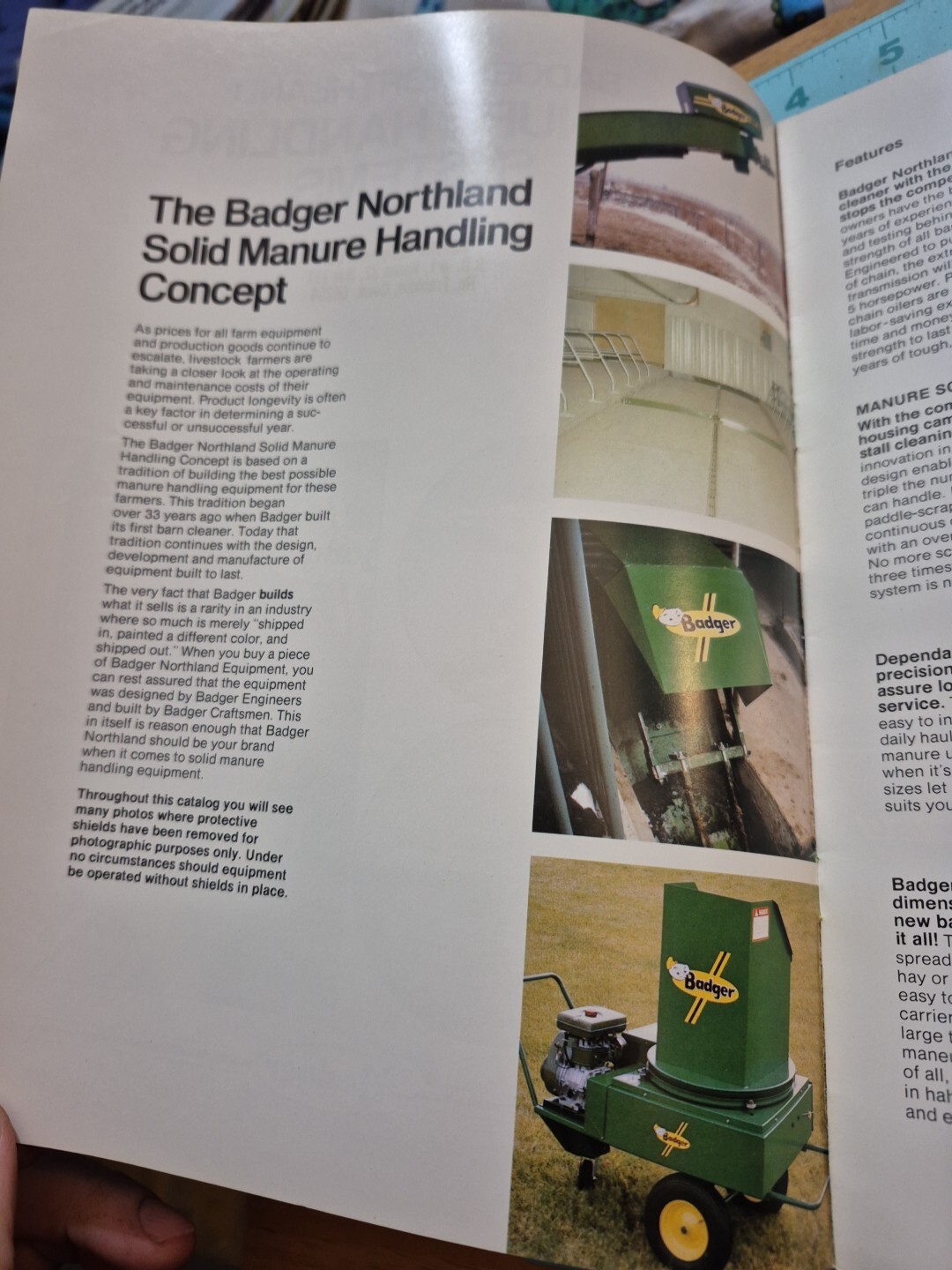 1980&rsquo;s? BADGER Northland Manure Handling Systems Brochure 14 Pages
