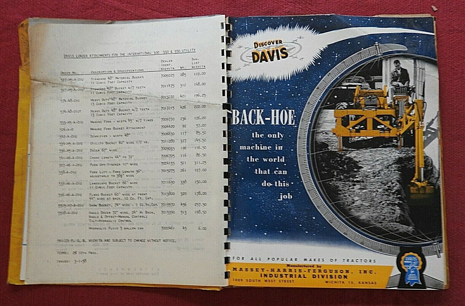 1958 Price Brothers Equipment Catalog Witchita KS Kansas Garber Davis Columbian