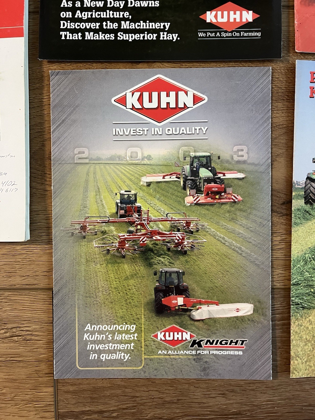 2002-2003 KUHN Farming Retail Price List USA And Farming Brochures