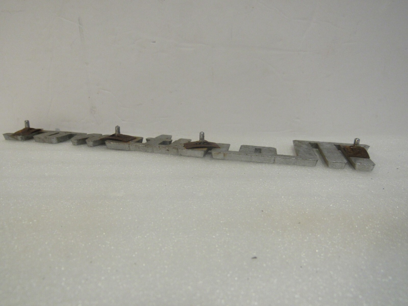 Vintage Manitowoc Chest Freezer Emblem Name Badge Wisconsin Original Metal Deco