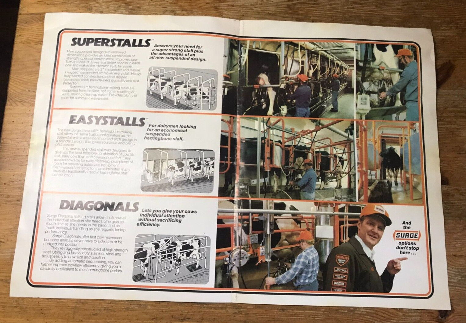 Vintage Surge Advertising Brochure Farm Equipment Dairy Cows Milking Farming