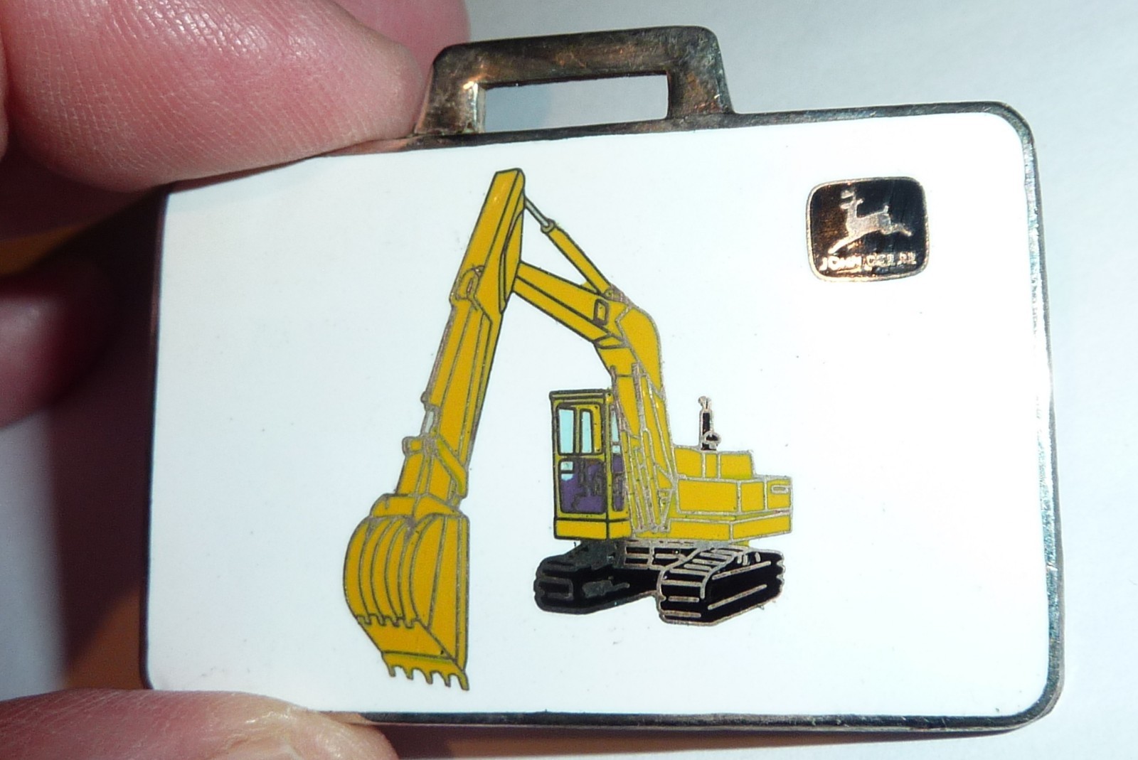 Vintage “Richards Machinery Corp.” / John Deere Dealer Badge / Fob – Excavator