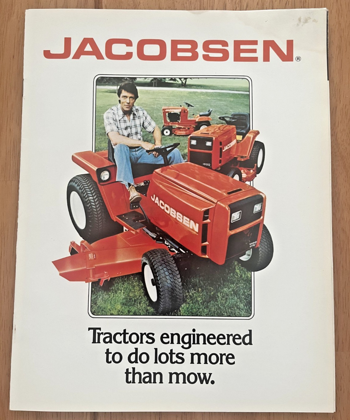 Jacobsen Manf Co 1000 1200 1250 1450 1650 tractor 1978 brochure Racine Wisc