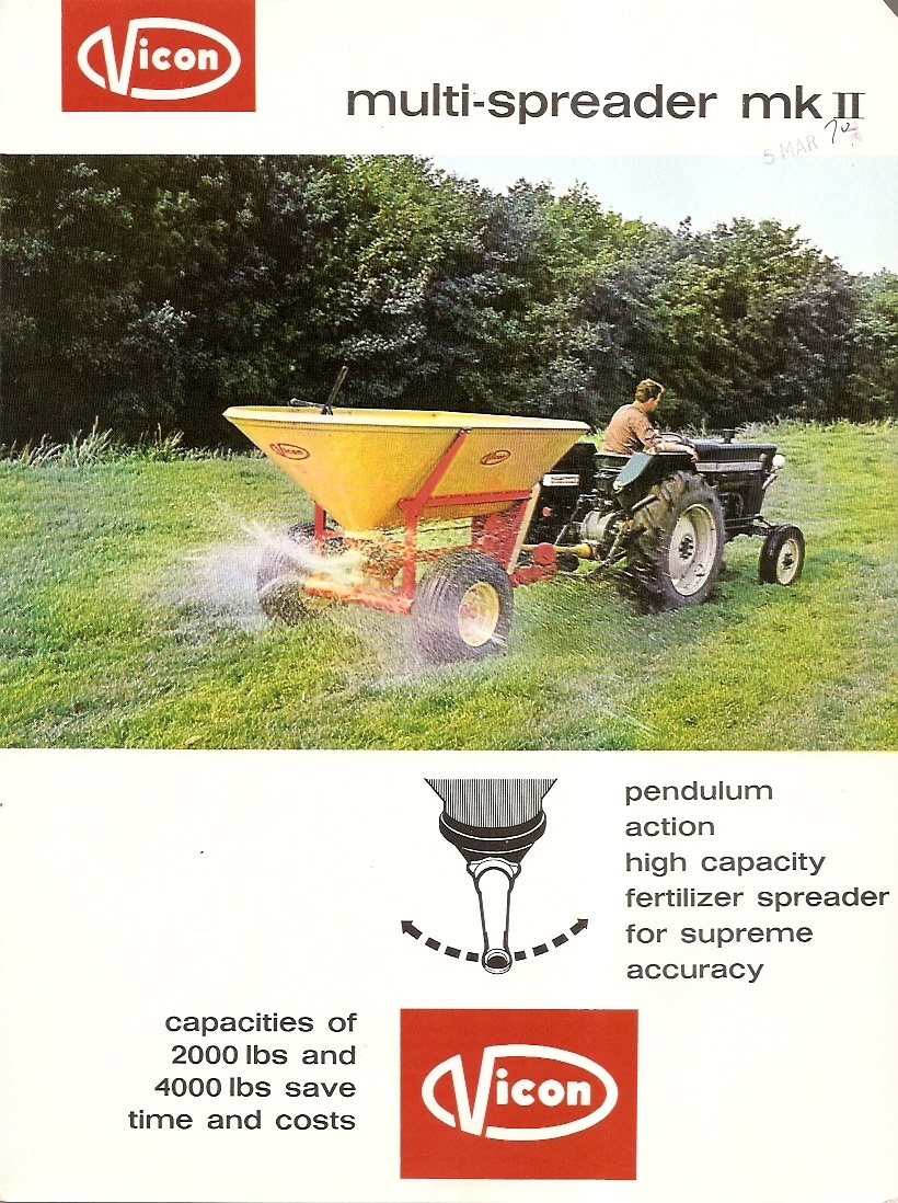 Farm Equipment Brochure – Vicon – Multi-Spreader MK II Fertilizer 1969 (F2301)
