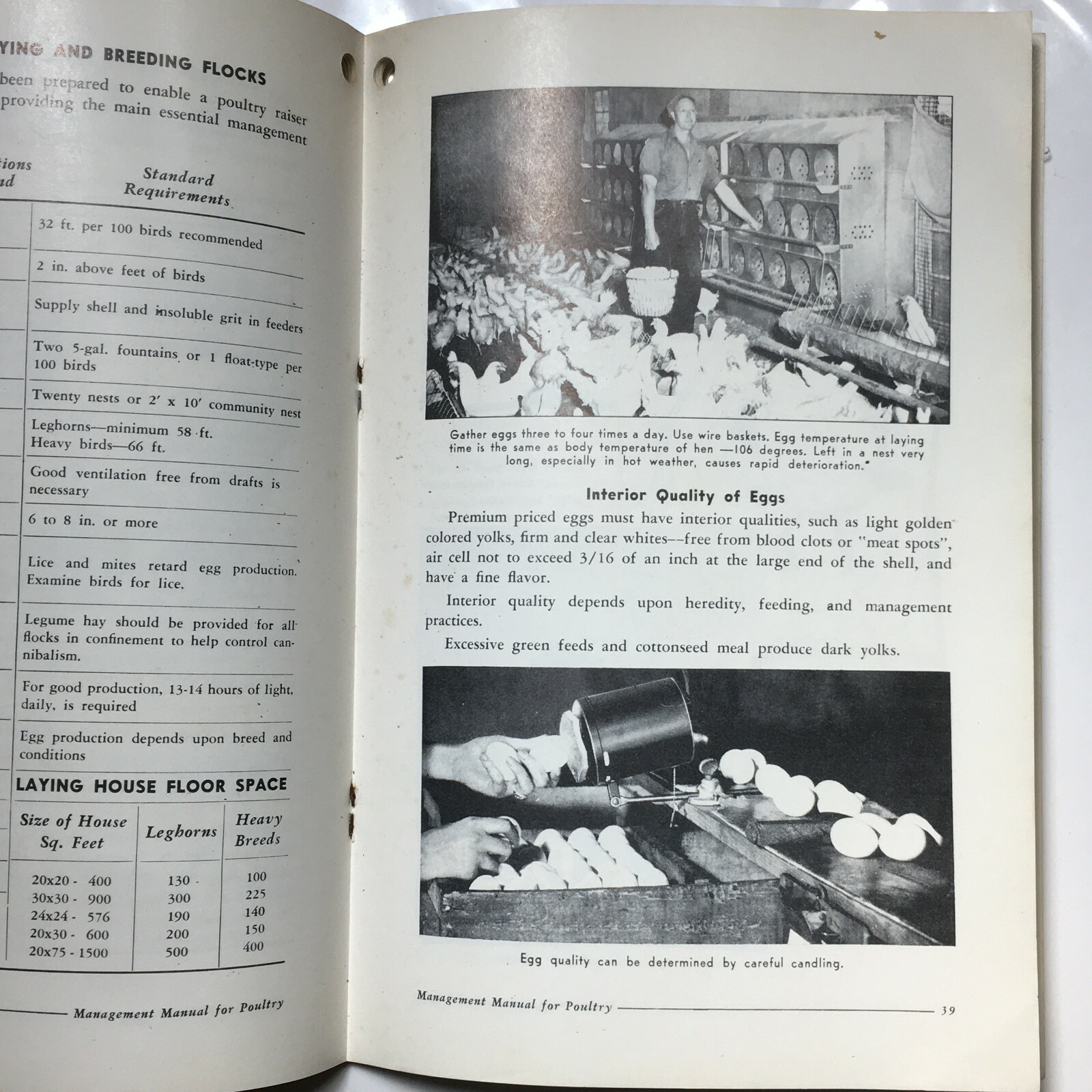1952 McMillen Feed Mills Management Manual for Poultry Master Mix Feeds PA OH