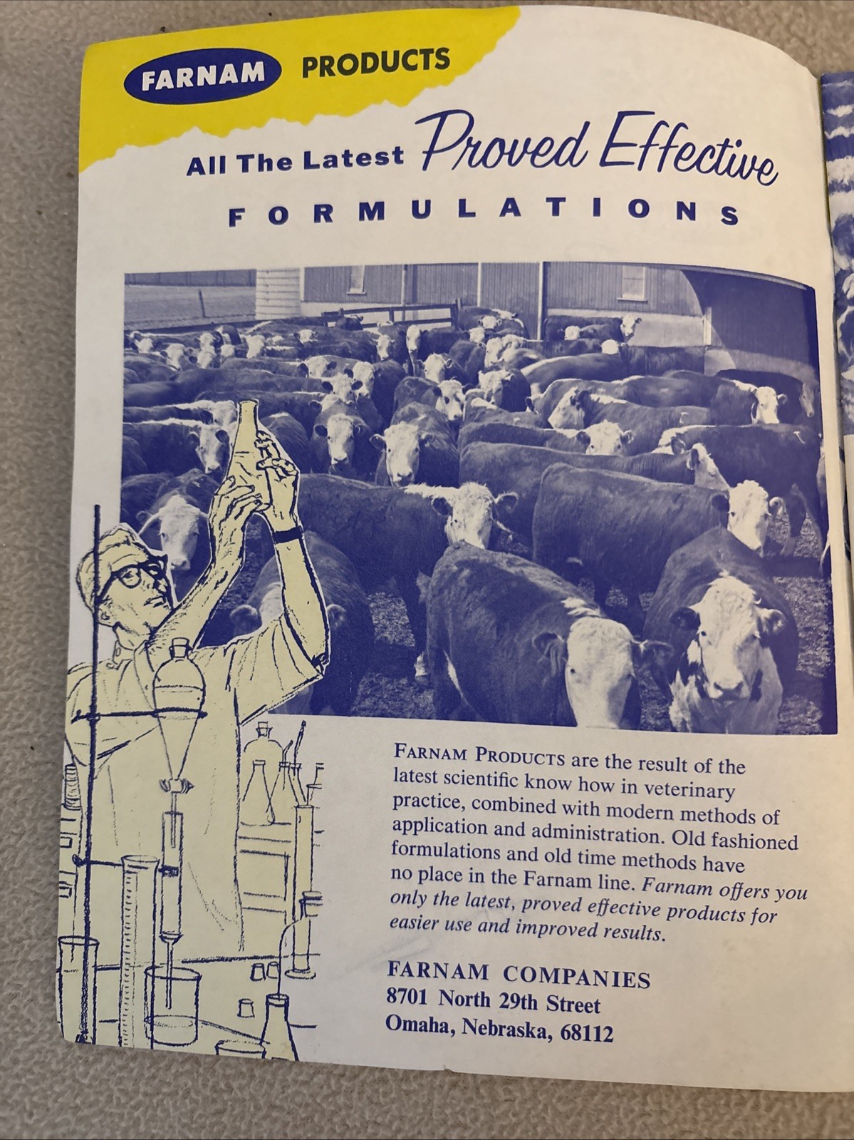 Vintage 1967 FARNAM Livestock Products Catalog 68-P and Order Form