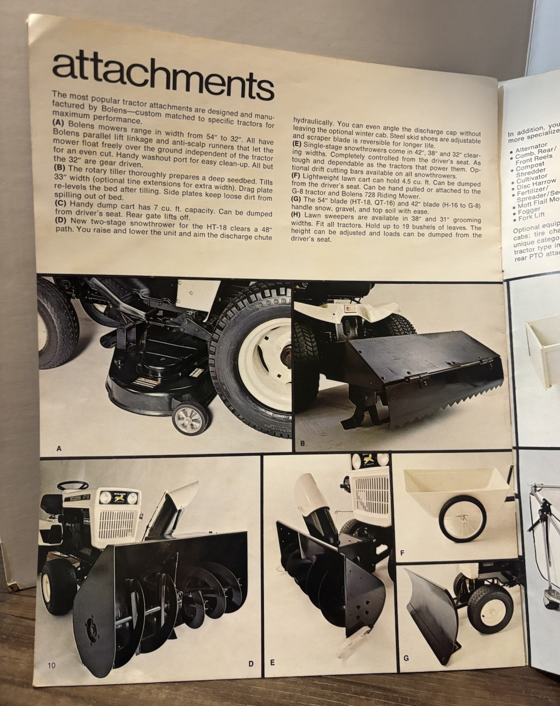 Vintage 1970’s BOLENS Lawnmower Lawn Garden Tractors BROCHURE. Alaska Dealer.