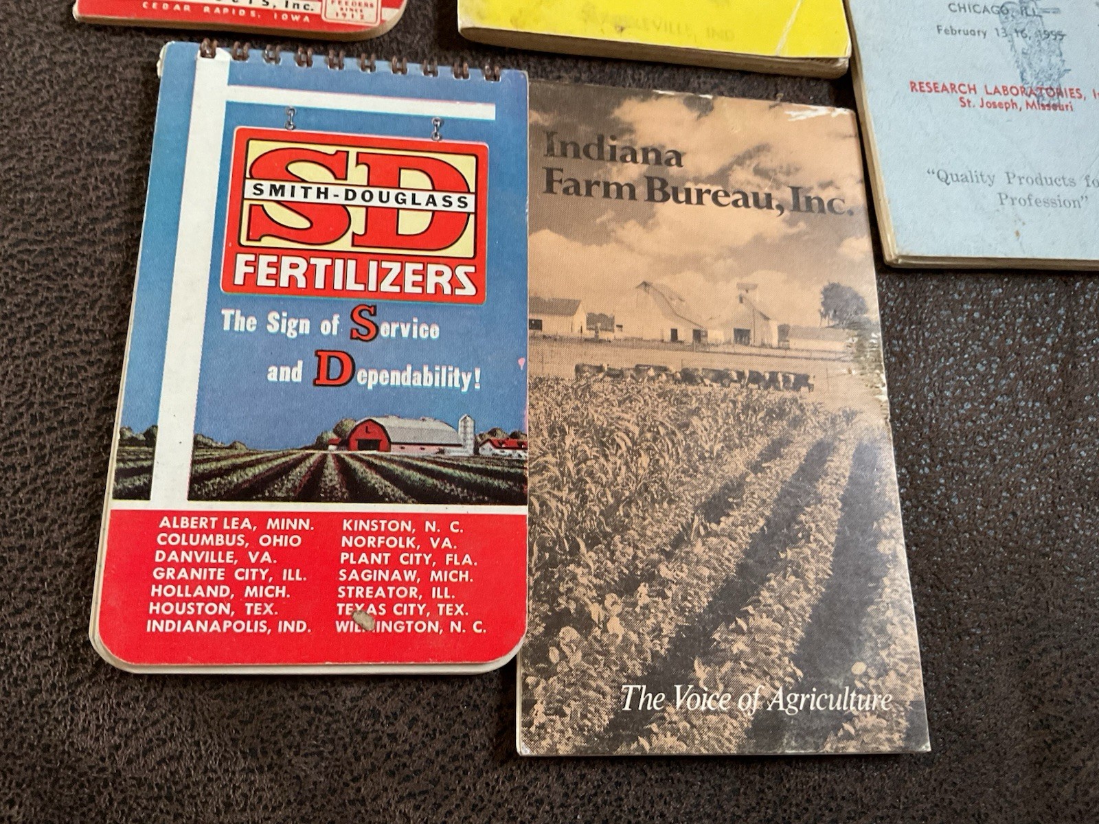 Vintage Pocket Notebooks Mixed Companies, Cargill,Vigortone, Indiana Farm Bureau