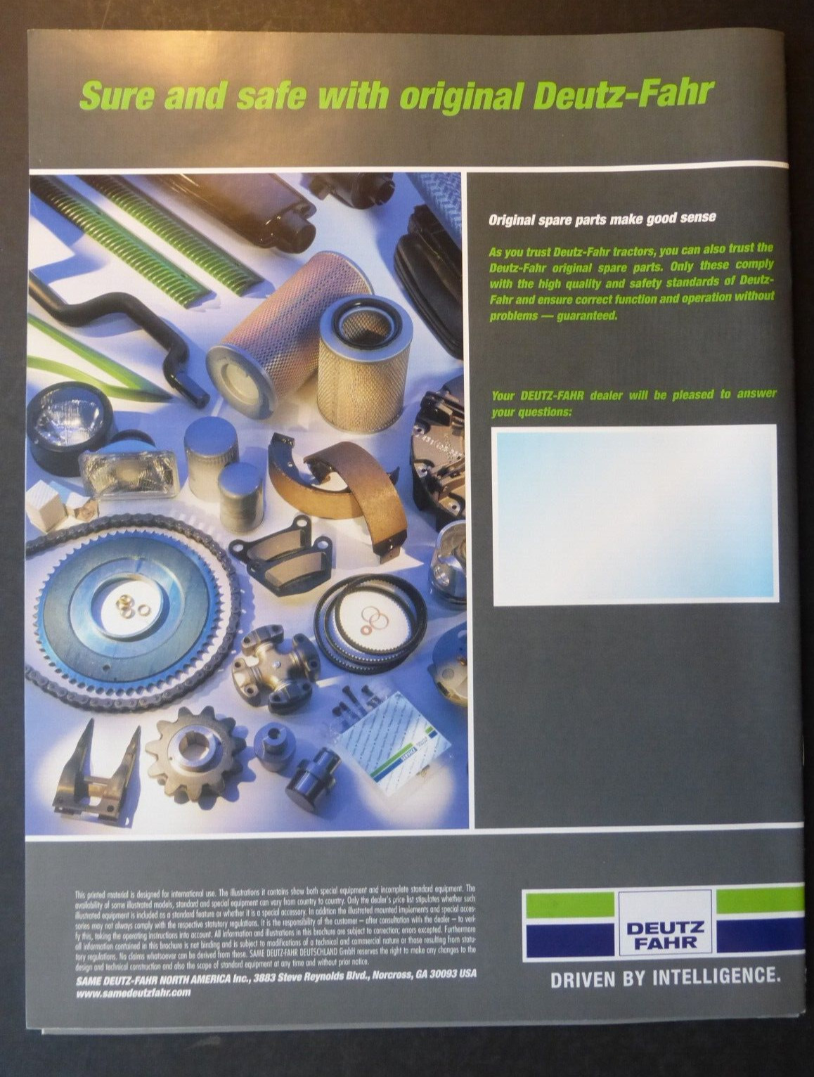 VTG Ad Sales Brochure Catalog Deutz-Fahr Agcoplus 15 85 95 100