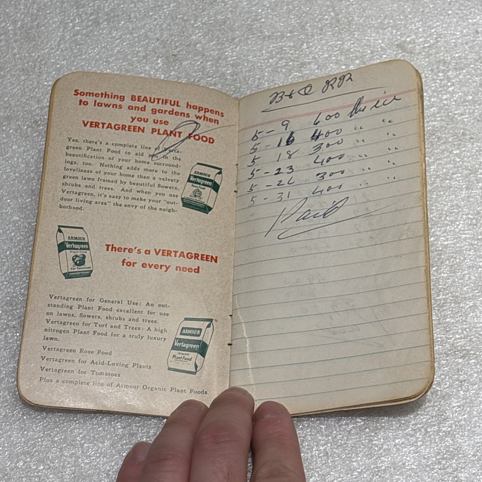 Armour Fertilizers Pocket Memo Book 1960/61 Calendar Nice Cover Unused