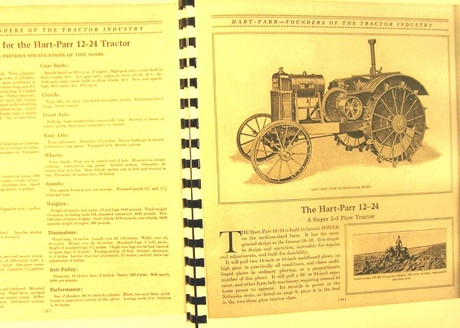 1923 Hart-Parr Sales Manual All of the New Models as well as the old 67 Pgs.