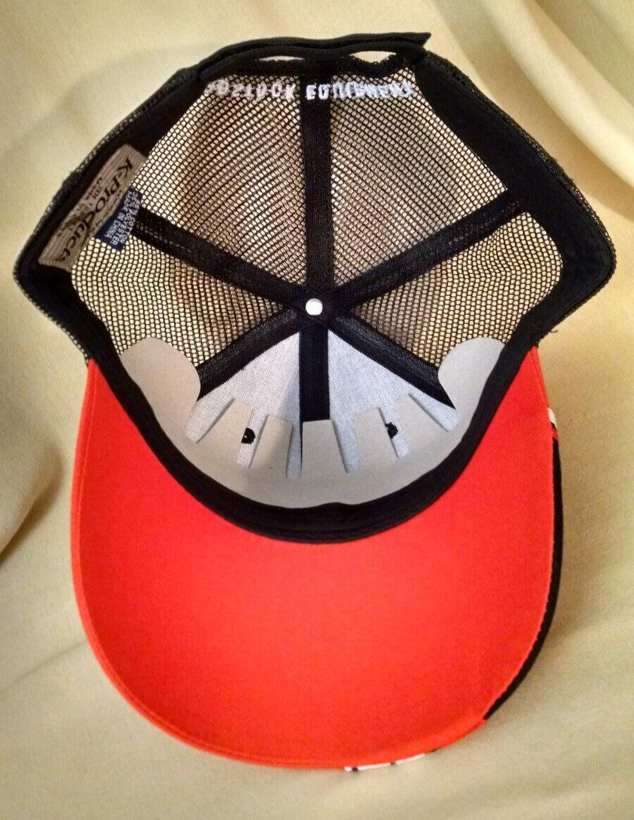 KUBOTA HAT BASEBALL CAP ORANGE BLACK NWOT MESH ADJ WOODSTOCK EQUIP VA K PRODUCTS