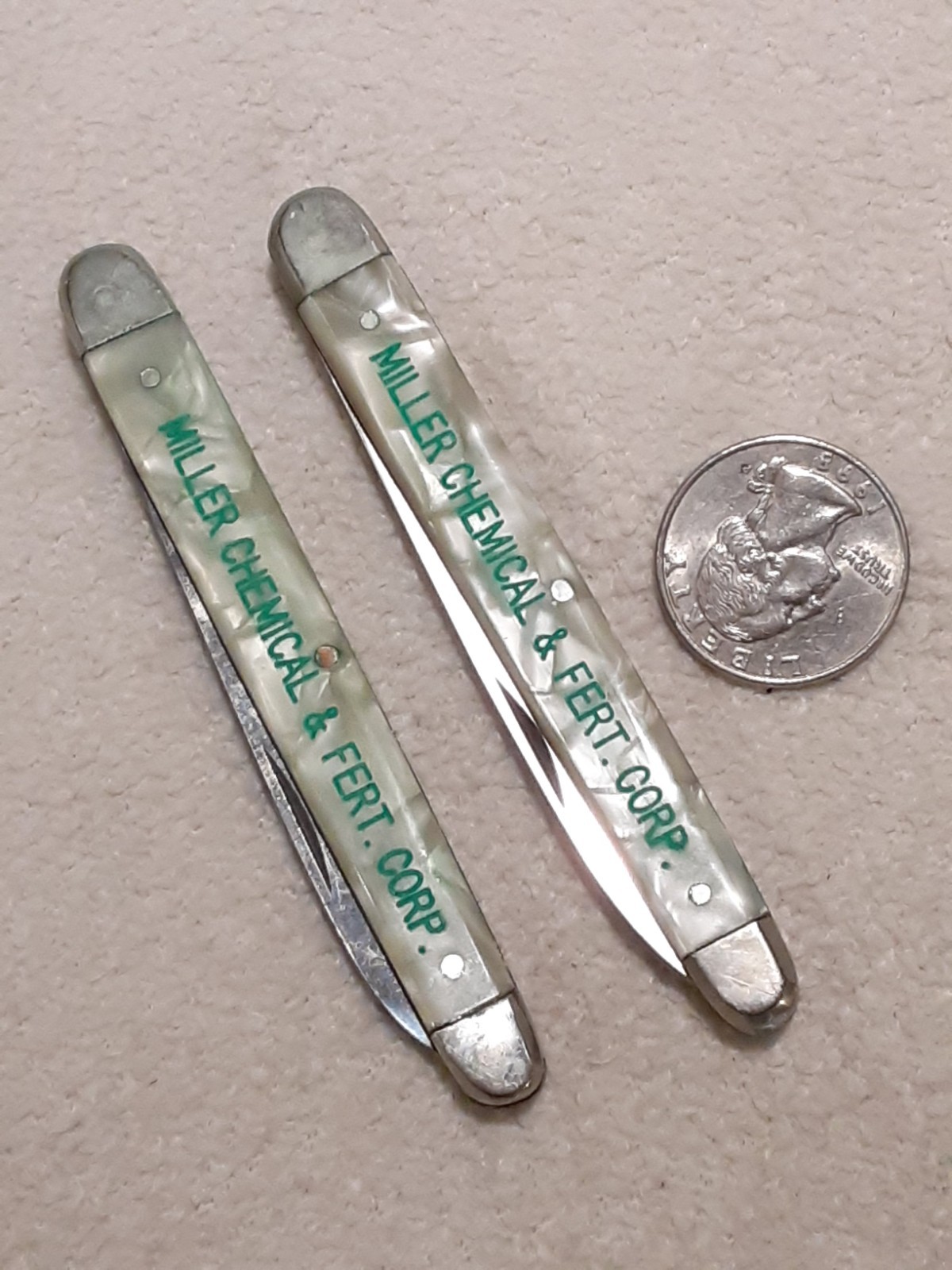 VINTAGE MURCOTT GERMANY ADVERTISING POCKET KNIFE MILLER FERTILIZER CORP BALTO MD