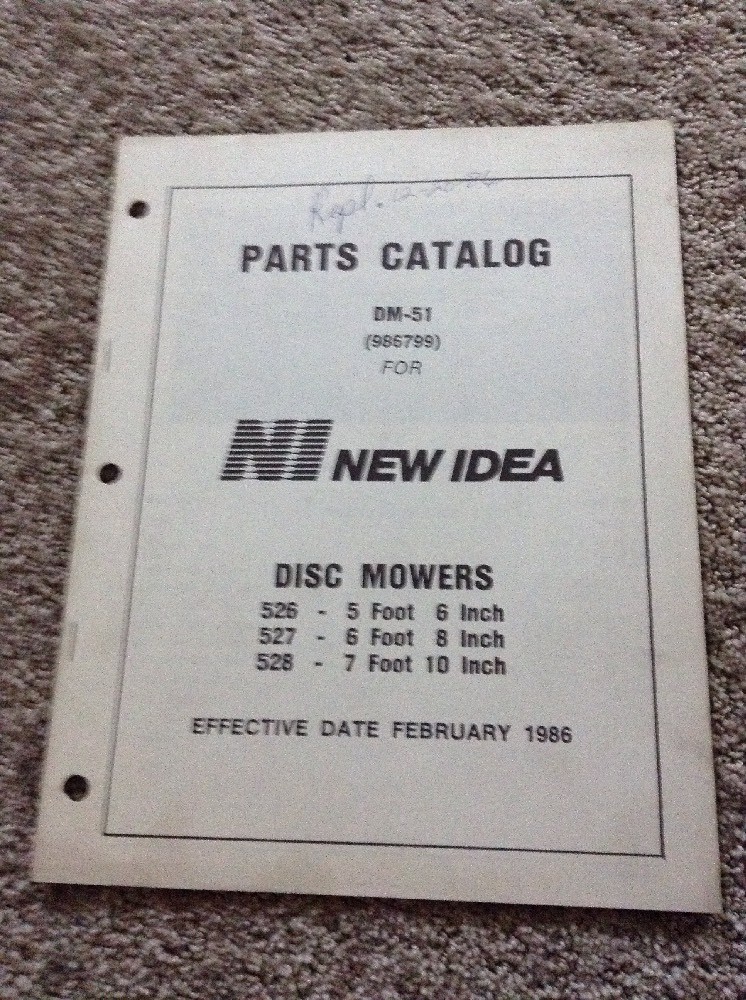 New Idea Disc Mowers Parts Catalog C