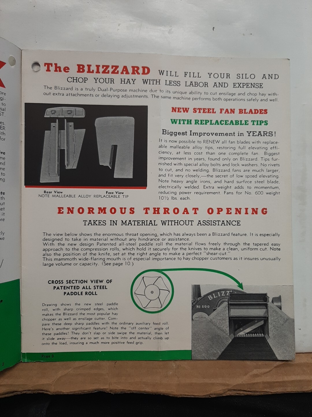 Blizzard Ensilage Cutter & Hay Chopper Brochure FCCA