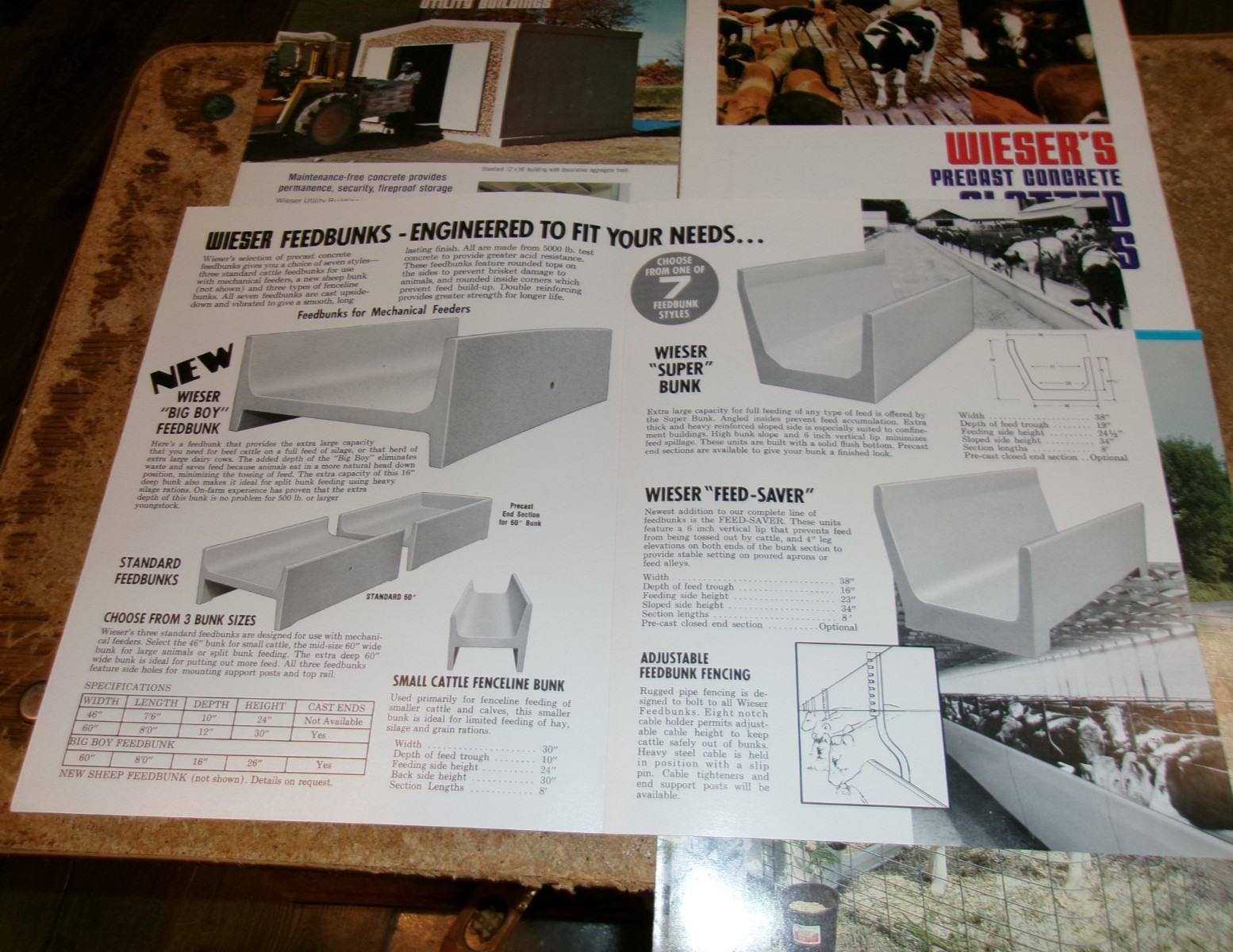 4-lot assorted livestock equipment brochures in good shape used