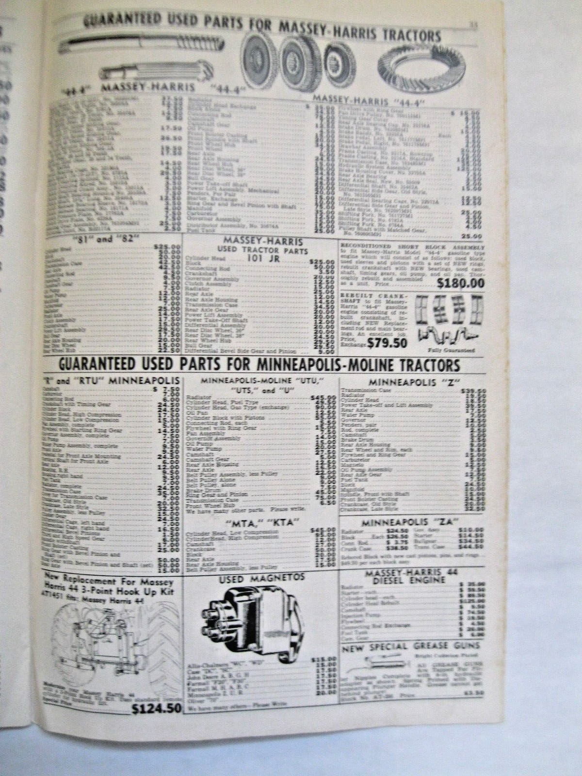 ACME TRACTOR PARTS REDBOOK CATALOG 1967