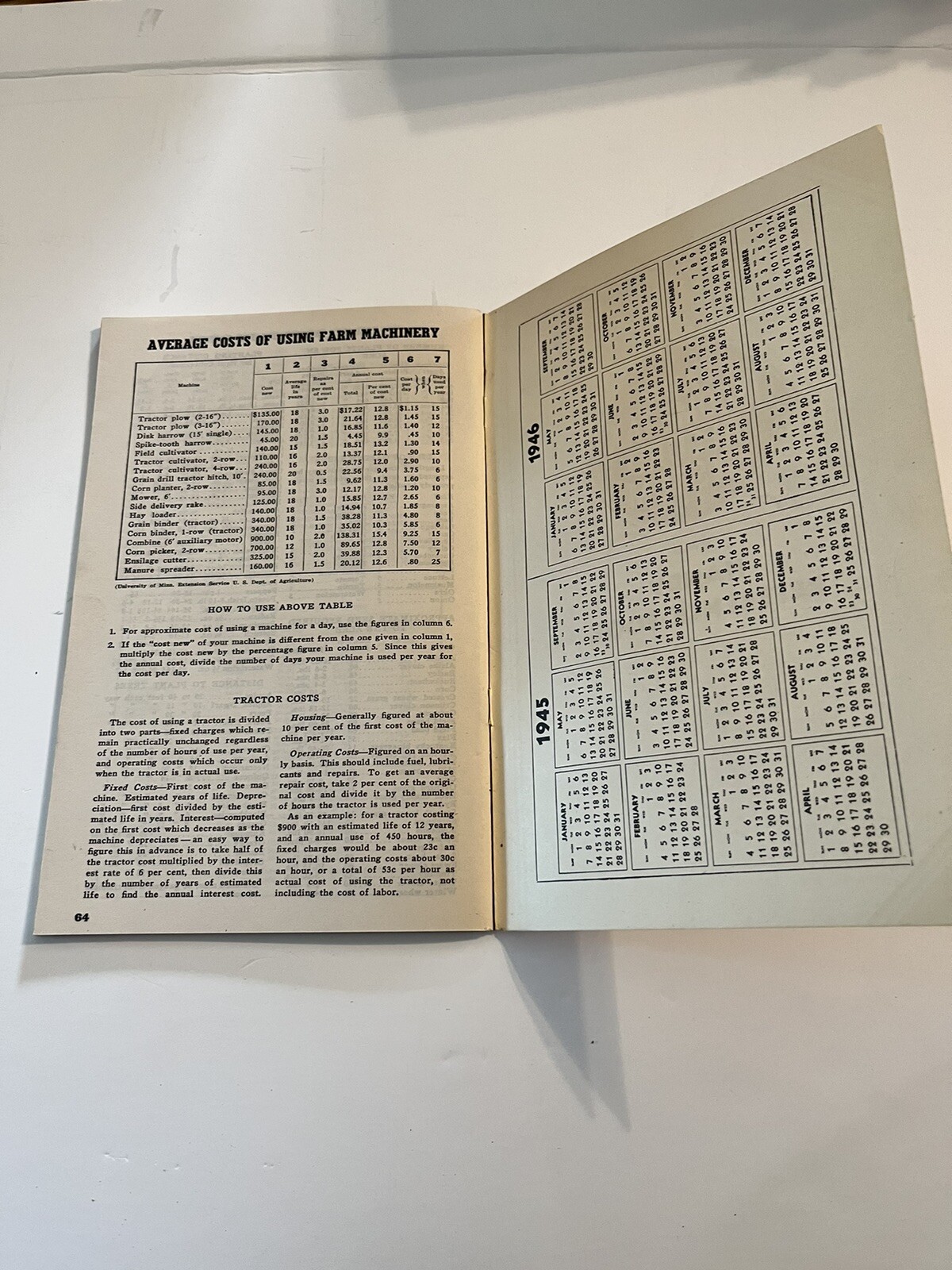 Farm Income Tax Record System No 500 Handy Reference Book Copyright 1943