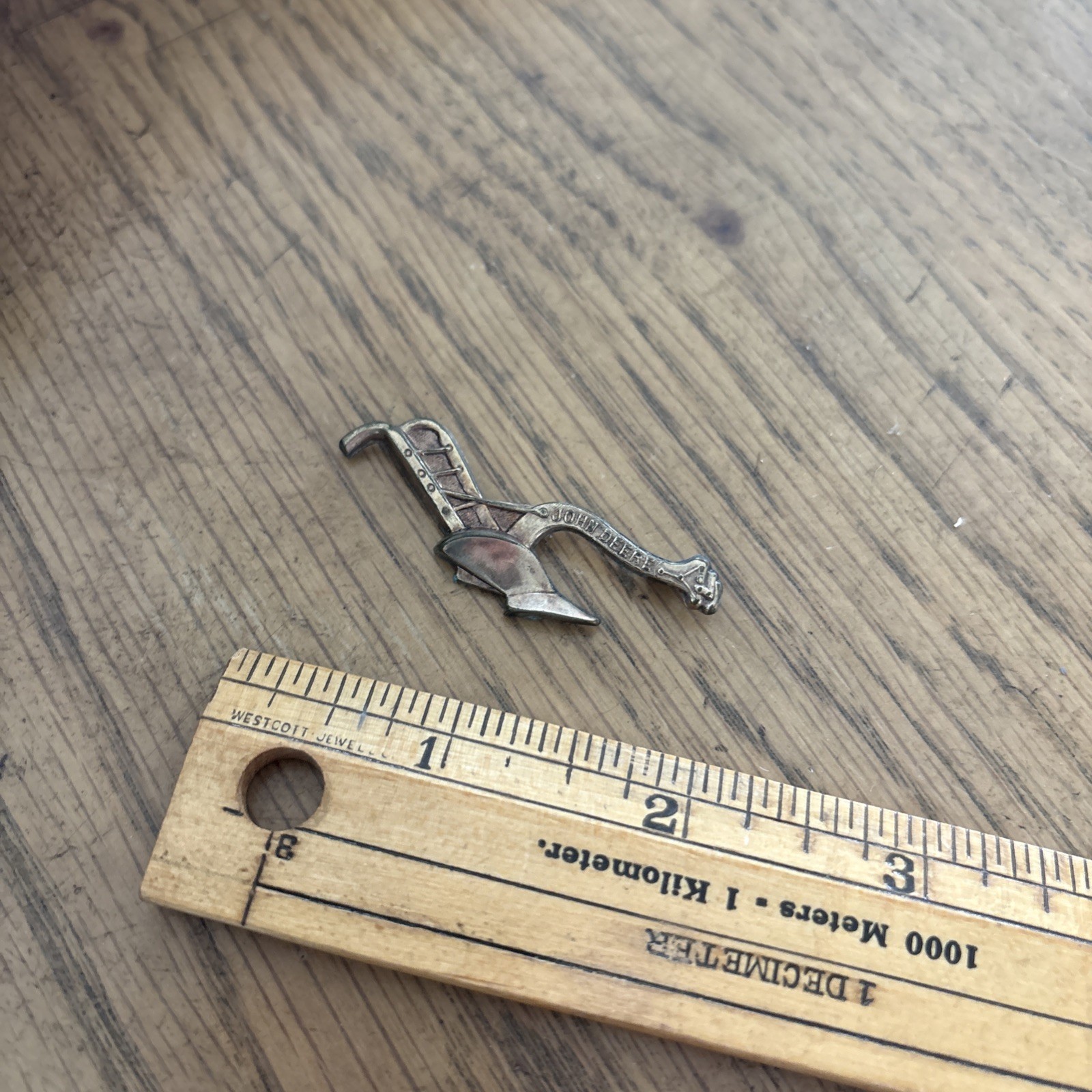 Antique advertising John Deere plow pin. Attleboro