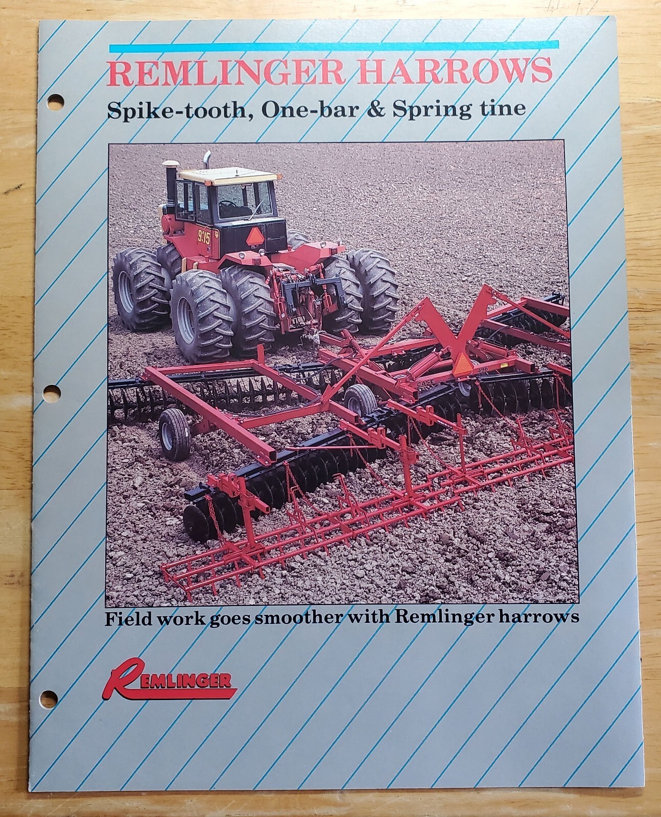 Remlinger Harrows Models Spike Tooth One Bar 300 200 100 Sales Pamphlet Brochure