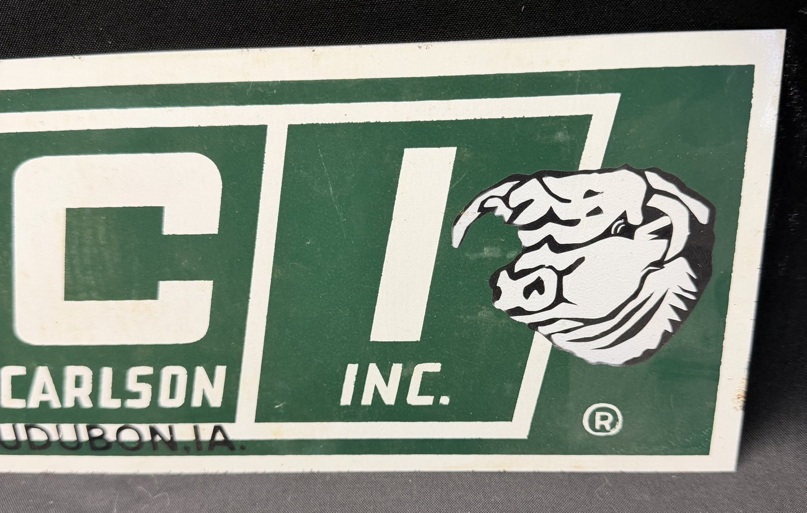 SST Talbot Carlson Inc Sign Horse Steer Graphic Audubon IA NOS