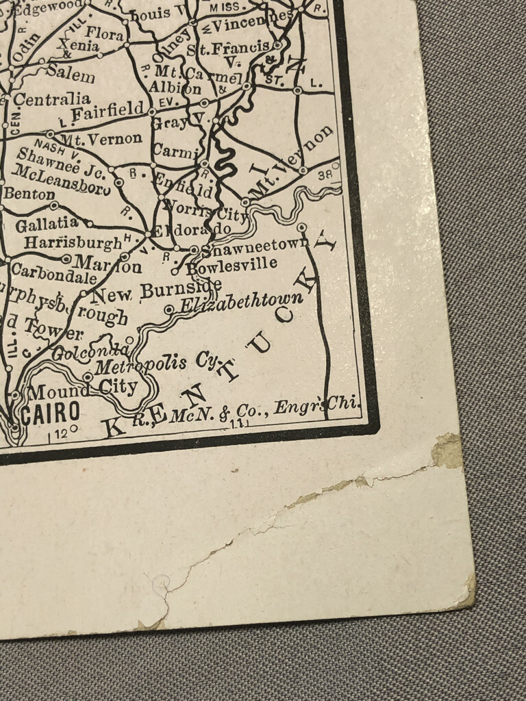1880s HUBER Engines THRESHERS Farm Advertising ILLINOIS MAP Victorian TRADE CARD